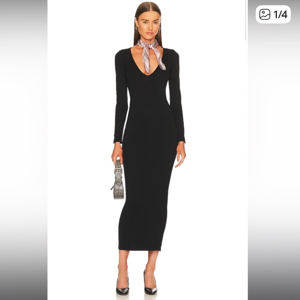 L'Academie Deena Black Long Sleeve Dress